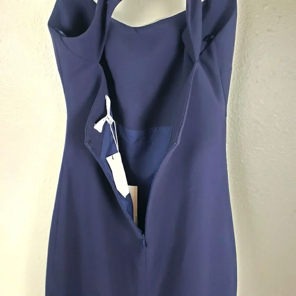 Women's NWT Likely Navy Blue Barnes Sleeveless Mermaid Ruffle Formal Dress SZ 0 - Picture 9 of 15